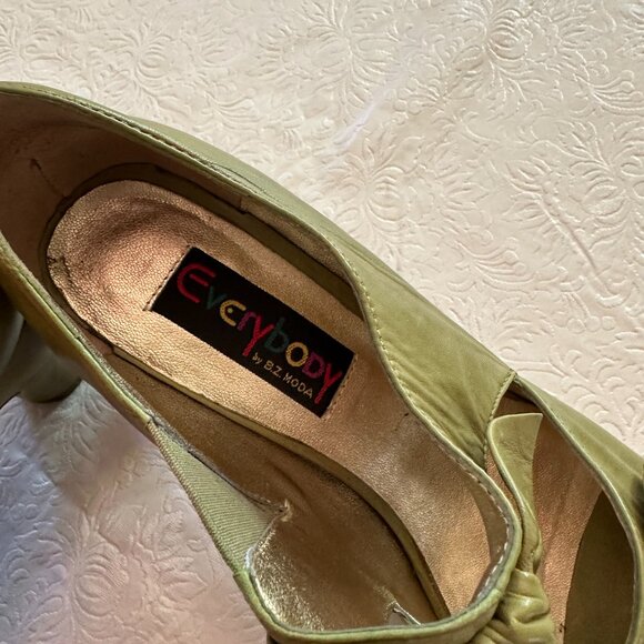 Everybody by bz moda Light Green open Toe Heels Size 40.5 - Picture 4 of 13